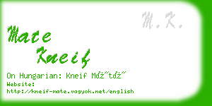 mate kneif business card